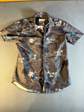 Sovereign Code Men'Small Short Sleeve Shirt in Black & Blue Size Small Like New